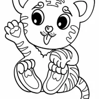Um Filhote De Tigre Alegre